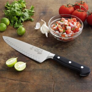 Messermeister Meridian Elite 8” Traditional Chef’s Knife - Fine German Steel Alloy Blade - Rust Resistant & Easy to Maintain