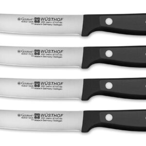 Wusthof Gourmet Four 4-Piece German Precise Laser Cut High Carbon Stainless Steel Kitchen Steak Knife Set – Model 9729