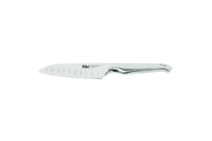 furi knives pro 4.75" asian utility knife with scalloped blade, japanese stainless steel, seamless construction, reverse wedge handle