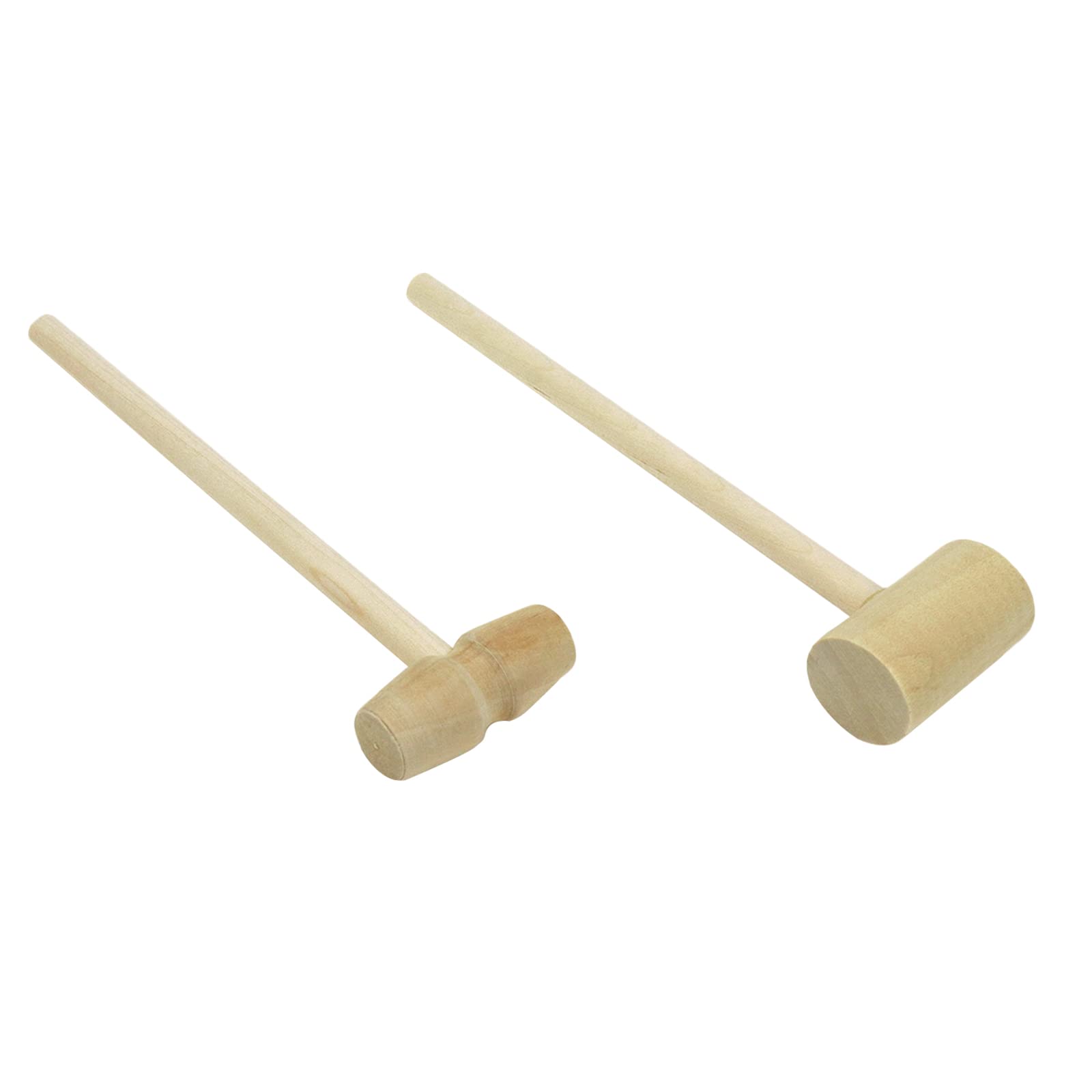 LC LICTOP Mini Wooden Hammers Small Wood Mallets Hammers for Chocolate Natural Hardwood Crab Lobster Seafood Mallets 20pcs (Round + Oval Combination)