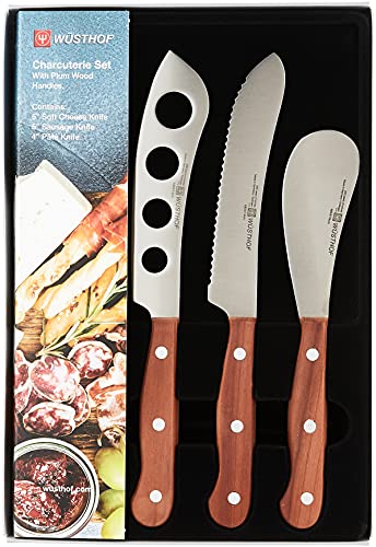 WÜSTHOF 3-Piece Plum Wood Charcuterie Set