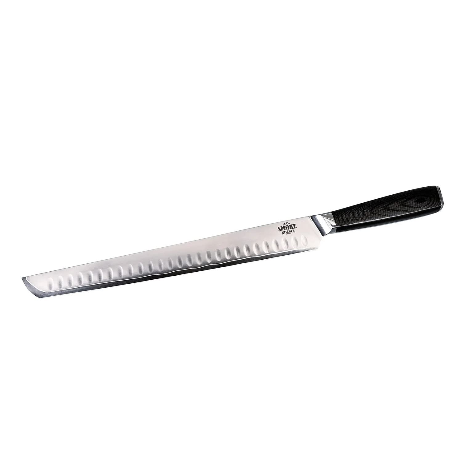 Smoke Kitchen Brisket Slicing Knife - 12 Inch Granton Blade - BBQ Meat Slicing Knife