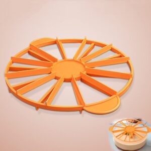 round cake slice & pie slicer marker, cake divider, cheesecake cutter, 10 or 12 slices double sided cake portion marker, works for cakes 10 inches diameter