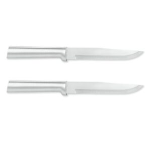 rada stubby butcher knife – stainless steel blade with aluminum handle, pack of 2