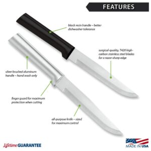 RADA Stubby Butcher Knife – Stainless Steel Blade With Aluminum Handle, Pack of 2