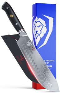 dalstrong bull nose butcher knife - 8 inch - shogun series elite - japanese aus-10v super steel - vacuum heat treatment - sheath included - meat, bbq, breaking knife - carving knife - heavy duty