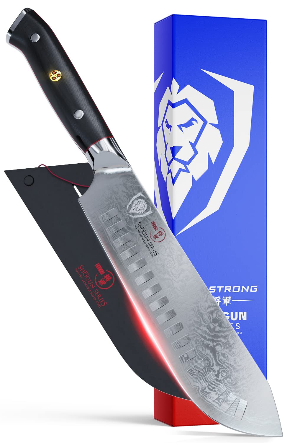 DALSTRONG Bull Nose Butcher Knife - 8 inch - Shogun Series ELITE - Japanese AUS-10V Super Steel - Vacuum Heat Treatment - Sheath Included - Meat, BBQ, Breaking Knife - Carving Knife - Heavy Duty