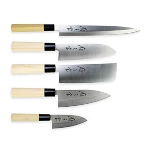 mercer culinary mercer collection | 5-piece asian knife set, one size, stainless