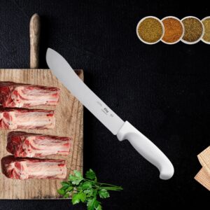 Cuchillos Para Carniceria 10 Pulgadas Mango Blanco De Carnicero Profesional Filetear Carne Butcher Skinning Knives For Meat Choice Butcher's knife Breaking Cutting Herramientas