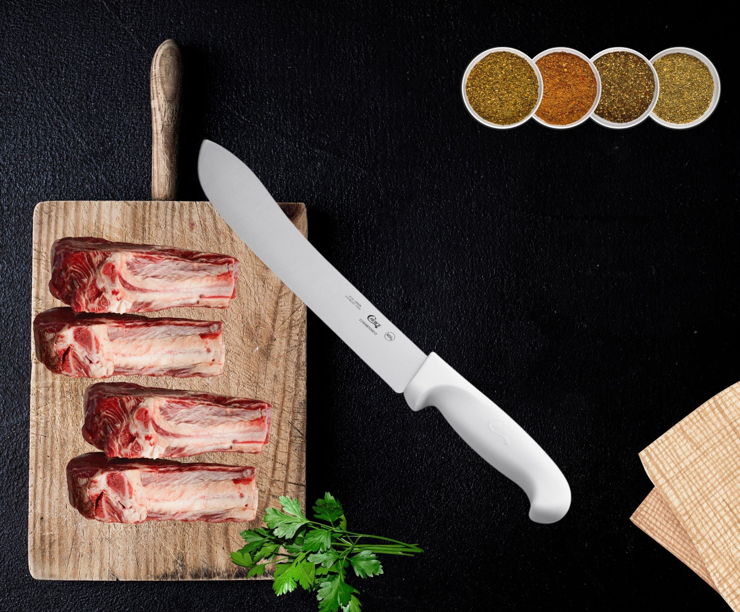 Cuchillos Para Carniceria 10 Pulgadas Mango Blanco De Carnicero Profesional Filetear Carne Butcher Skinning Knives For Meat Choice Butcher's knife Breaking Cutting Herramientas