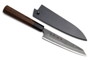 yoshihiro aogami super blue high carbon kurouchi petty kiritsuke utility knife (6'' (150mm) & saya)