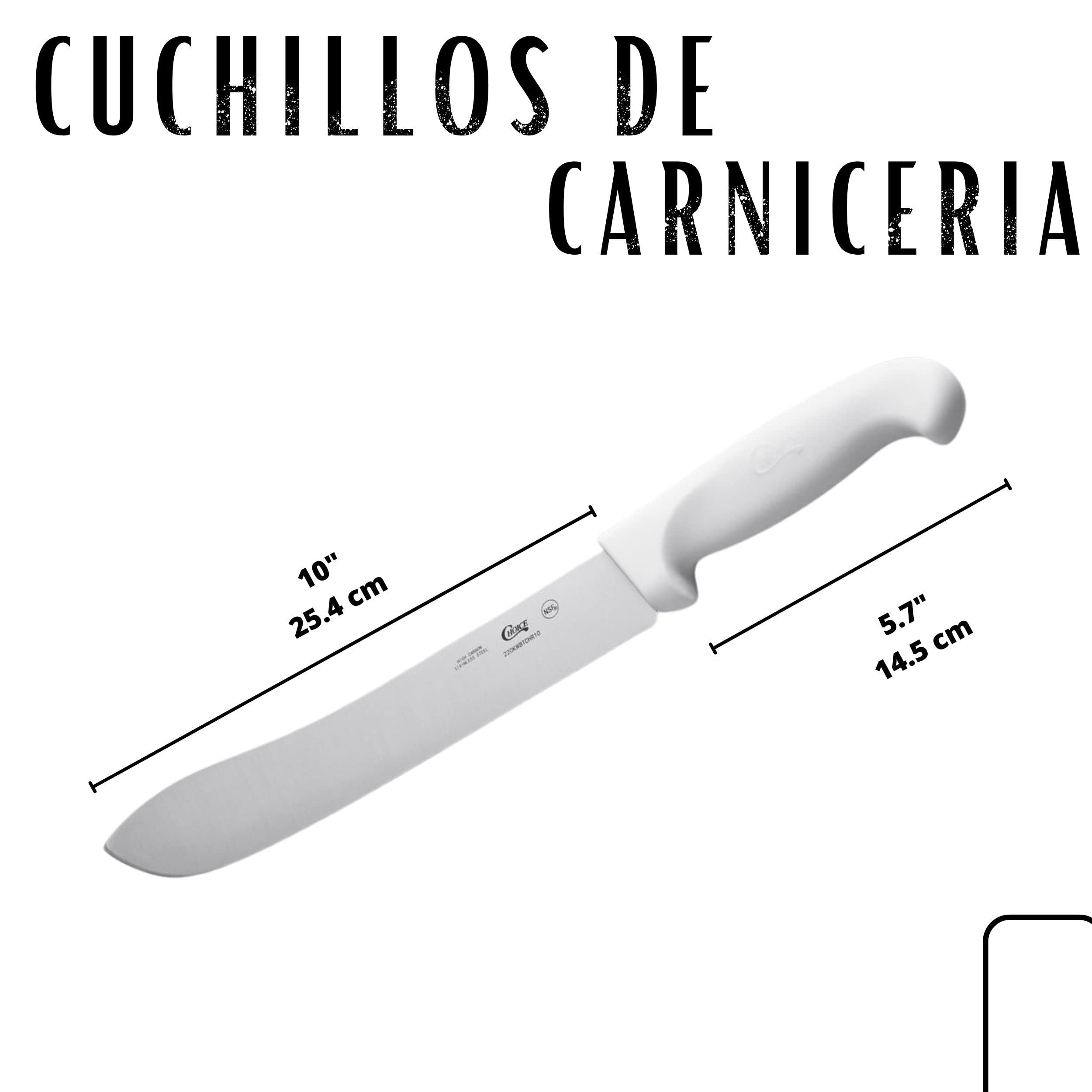 Cuchillos Para Carniceria 10 Pulgadas Mango Blanco De Carnicero Profesional Filetear Carne Butcher Skinning Knives For Meat Choice Butcher's knife Breaking Cutting Herramientas