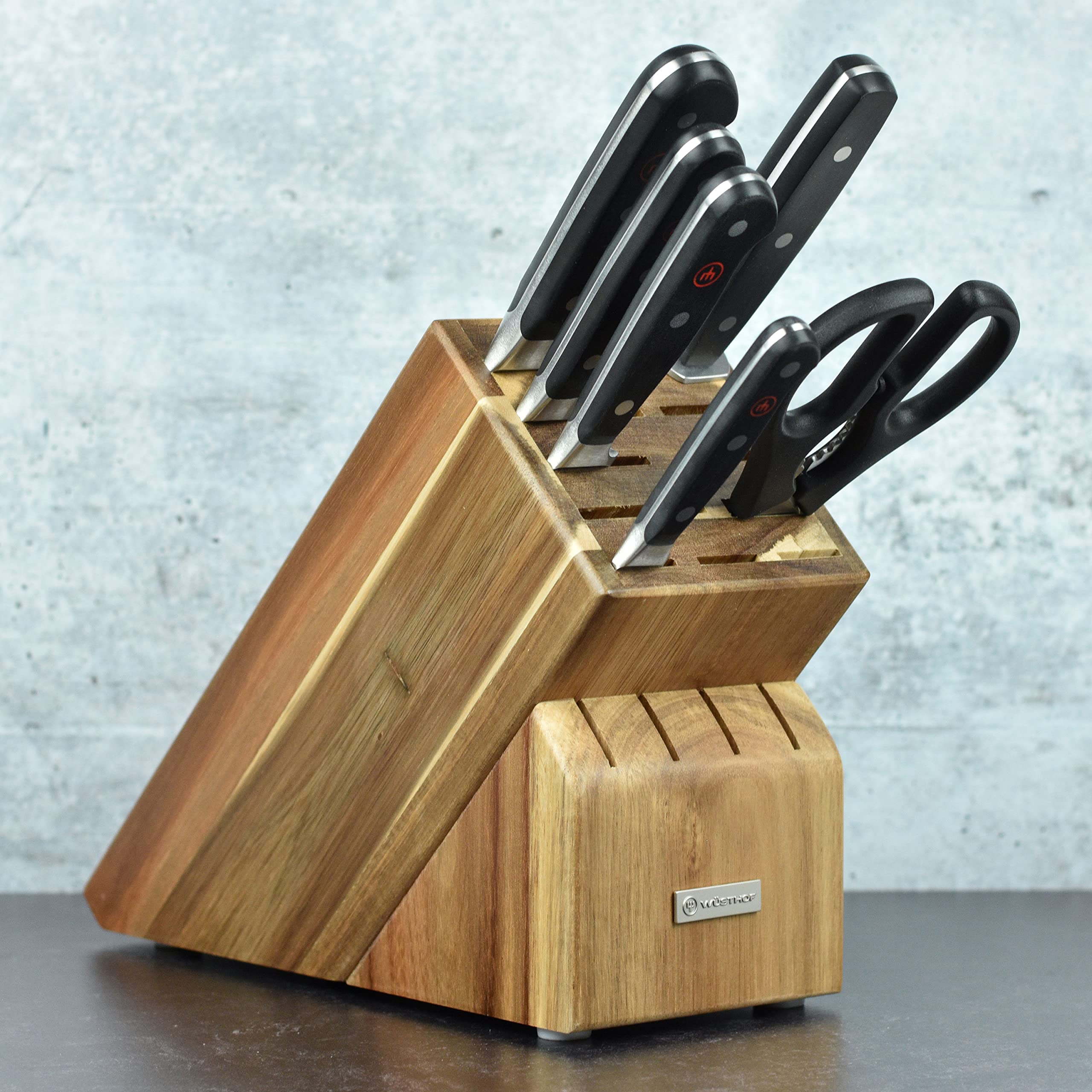 Wusthof Classic 7 Piece Knife Set with Acacia Block