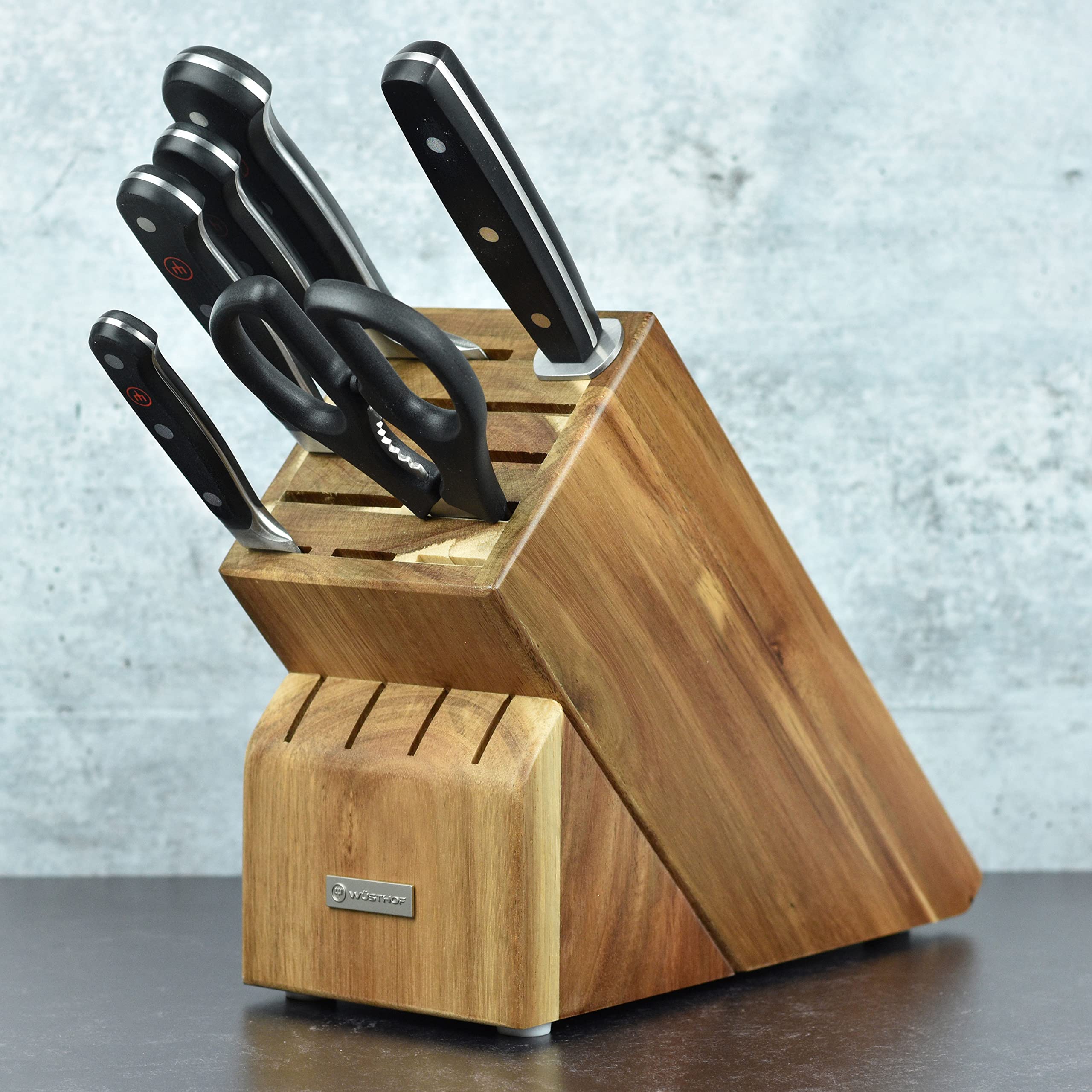 Wusthof Classic 7 Piece Knife Set with Acacia Block