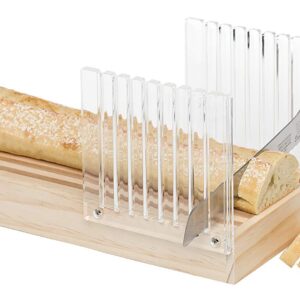 Mrs. Anderson's Baking Bread Cutter Slicing Guide with Crumb Catcher, 12.5-Inches x, Brown