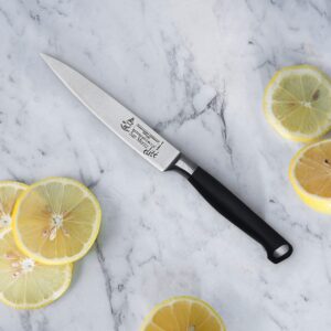 Messermeister San Moritz Elite Spear Point Paring Knife, Black, 4.5-Inch