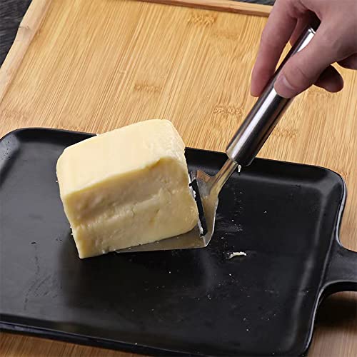 MTOMDY 4 Pieces Stainless Steel Wire Cheese Slicer with Cheese Plane Tool, Adjustable Thickness Cheese Cutter for Soft, Semi-Hard, Hard Cheeses Kitchen Cooking Tool