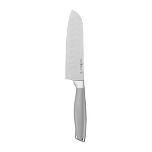henckels modernist razor-sharp hollow edge santoku knife 5 inch, german engineered informed by 100+ years of mastery, gray
