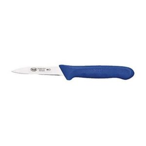 winco kwp-30u stäl stamped cutlery paring knife 3-1/4" stainless steel blade, blue plastic handle, set of 2