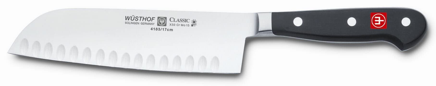 Wusthof Trident 4183 Forged Santoku with Granton Edge Knife - Classic 7" Blade