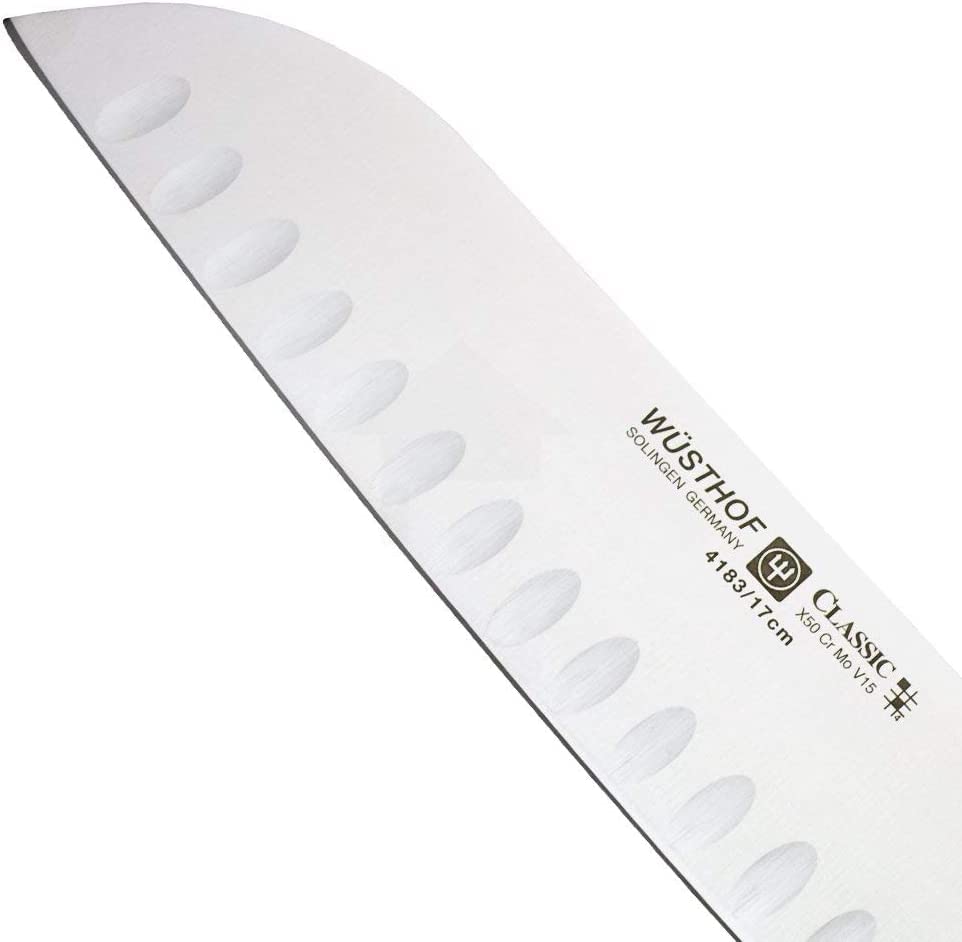 Wusthof Trident 4183 Forged Santoku with Granton Edge Knife - Classic 7" Blade