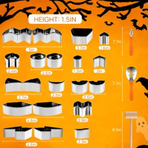 JUSTOTRY Pumpkin Carving Kit with Hammer Safe for kids, Halloween Pumpkin Cutter Tools, Durable Stainless Steel Non-knife Shaped Stencils, Pumpkin Carving Set for Adults, 23 PCS