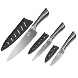 Luxury Carbon Stainless Steel Knife Set 3pc.- Thyme & Table, TT0031