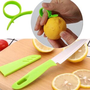 Coralpearl Garnish Shape Tool Set for Fruit Vegetable:Melon Baller Scoop,Apple Corer Slicer Remover,Carving Cutter Knife,Dig Pulp Separator,Citrus Lemon Peeler,Chopping Board,Forks Kitchen Gadget (9)