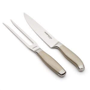 2pc stainless steel carving set (12) pee