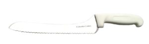 columbia cutlery 9 in. white offset bread / sandwich knife (single offset bread knife)