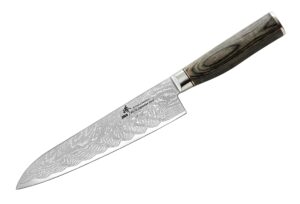 zhen d5p japanese vg-10 67 layers damascus steel chef knife 8-inch cutlery , brown