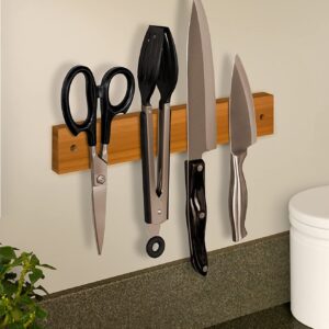 Knife Magnetic Strip, Magnetic Knife Holder for Wall, Powerful Wood Hanger Knife Bar for Kitchen Knives & Tools