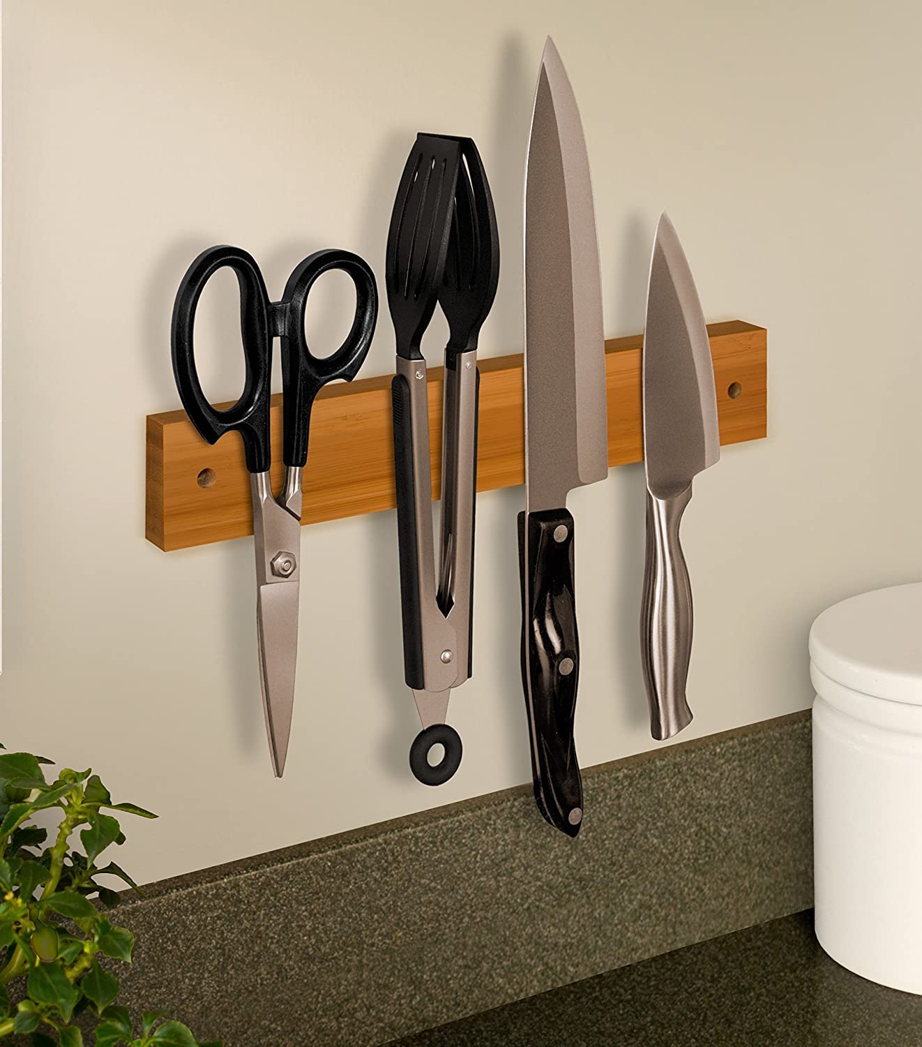 Knife Magnetic Strip, Magnetic Knife Holder for Wall, Powerful Wood Hanger Knife Bar for Kitchen Knives & Tools