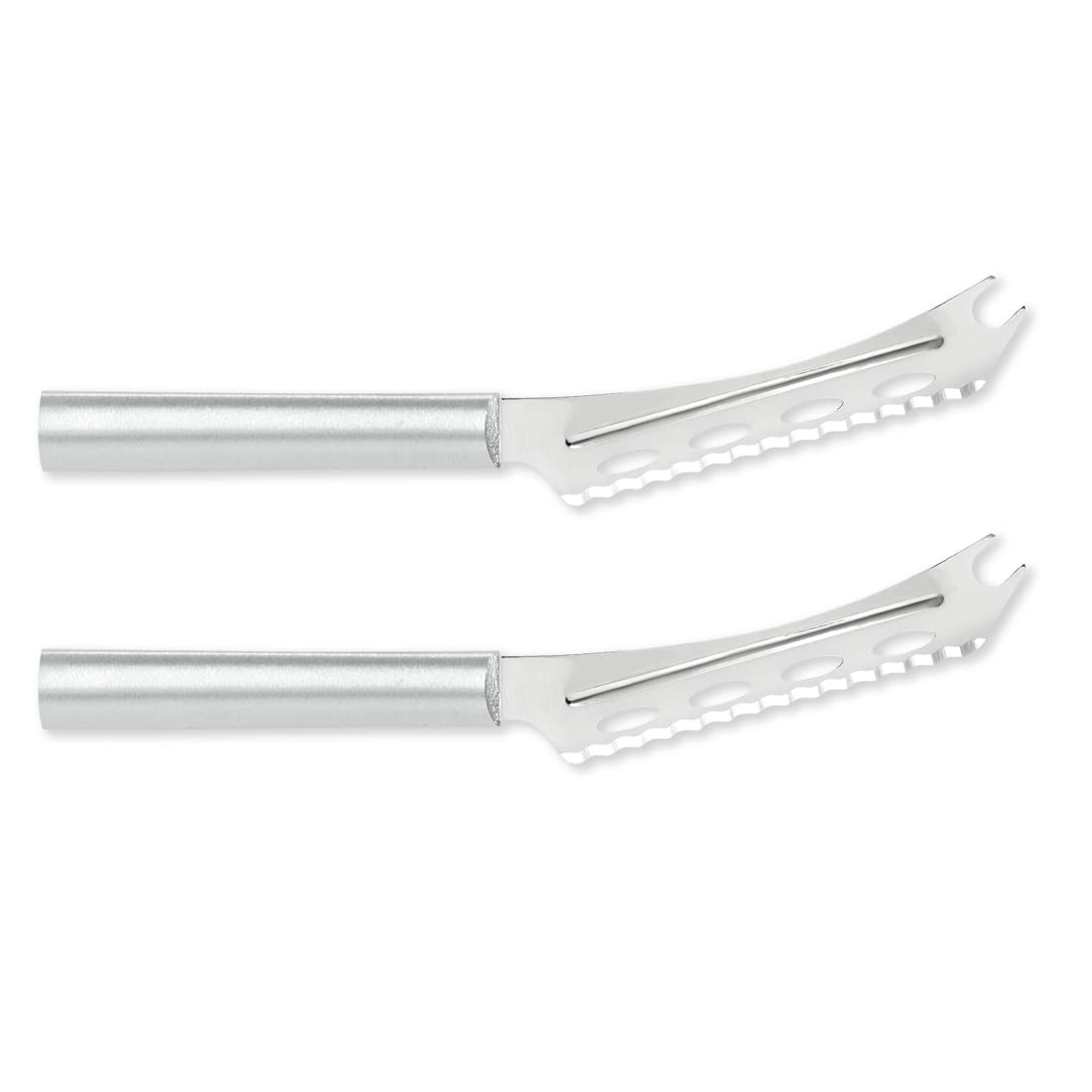 RADA Cheese Knife – Stainless Steel Steel Serrated Edge With Aluminum Handle, Made in the USA, 9-5/8, Pack of 2