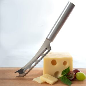 RADA Cheese Knife – Stainless Steel Steel Serrated Edge With Aluminum Handle, Made in the USA, 9-5/8, Pack of 2