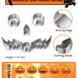 Fenvella Pumpkin Carving Kit for Kids with Hammer, 25 PCS Pumpkin Carving Tools Heavy Duty Stainless Steel Pumpkin Carver Set, Halloween Pumpkin Carving Stencils, Safe Carving Tools Kit for Adults