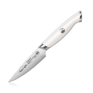 cangshan thomas keller signature collection swedish powder steel forged, 3.5" paring knife, white