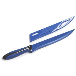 chef craft carving sheath knife, 8", blue/black