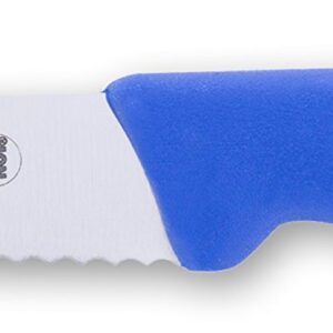 ICEL 9 Inch Paring Knife, Serrated Edge, High Carbon German Stainless Steel razor Sharp Blade, Blue Handle