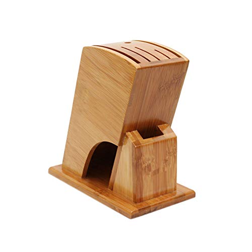 Wood Knife Block Bamboo Shelving Versatile Kitchen Ventilation Knife Holder Kitchen Knife Rack