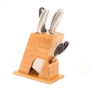 Wood Knife Block Bamboo Shelving Versatile Kitchen Ventilation Knife Holder Kitchen Knife Rack