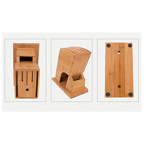 Wood Knife Block Bamboo Shelving Versatile Kitchen Ventilation Knife Holder Kitchen Knife Rack