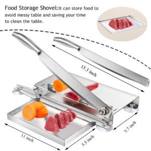 Stainless Steel Bone Cutter,Manual Meat Slicer,for Beef Rib Chicken fish meat cutter for Home and Commercial Cooking 15.3 Inches-2 Sharp Blades
