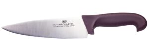 johnson rose 25112 chef's knife with stainless steel 12 inch blade and brown polypropylene handle