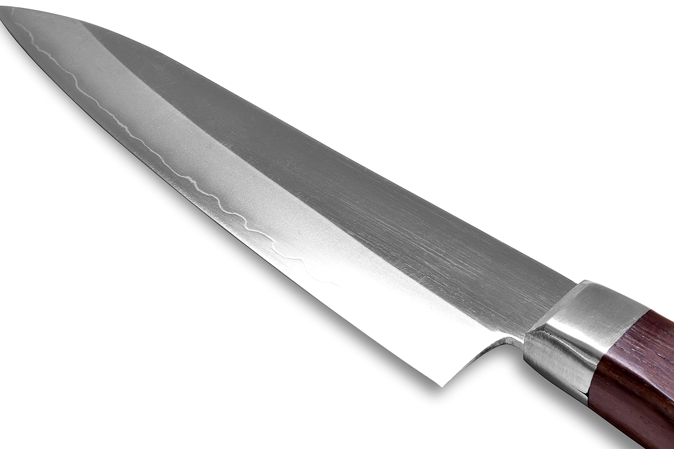 Seki Japan Japanese Seki SANBONSUGI Utility Petty Knife, 8A Stainless Steel Fruit Knife, Rose Wood Handle, 120 mm (4.7 in)
