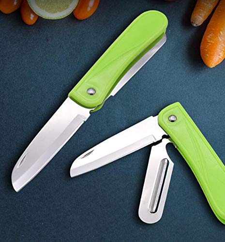 WOIWO 1PCS Stainless Steel Fruit Knife Portable Mini Household Fruit Knife Multi-purpose Folding Fruit Knife
