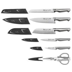 cangshan sanford series 65510 german steel 6-piece knife set with sheaths