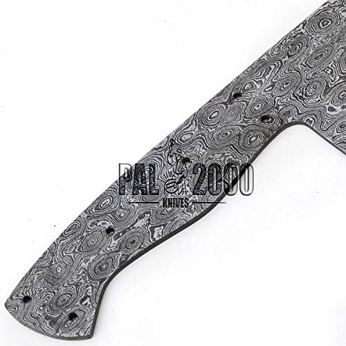 PAL 2000 KNIVES 11.4 Inch Custom Handmade Damascus Steel Blank Blade Nakiri Knife - Blade Blank - 9826