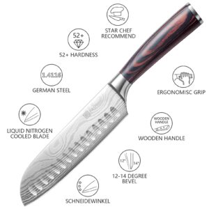 PAUDIN Paring Knife and Santoku Knife