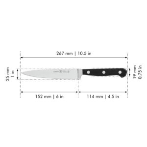 HENCKELS Classic Razor-Sharp Steak Knife Set of 4 and Utility Knife, German Engineered